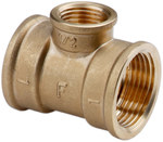 Trójnik redukcyjny mosiężny 3-4" x 1-2" x 3-4" żółty